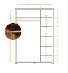 Kleiderschrank 3 Türen VINCI Wildeiche