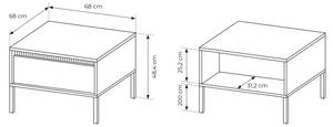 Couchtisch FALSETTO Beige - Holzwerkstoff - 68 x 49 x 68 cm