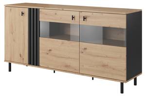 Kommode 165 MADICI + led Braun - Grau - Holzwerkstoff - 40 x 82 x 165 cm