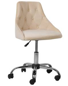 Chaise de bureau PARRISH Beige - Noir - Argenté