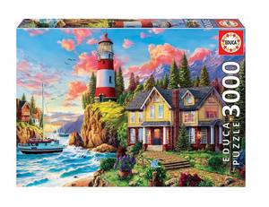 Puzzle Leuchtturmlandschaft 3000 Teile Papier - 33 x 7 x 47 cm