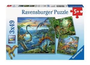 Puzzle Charm of Dinosaurs 3x49 Teile Papier - 20 x 4 x 28 cm