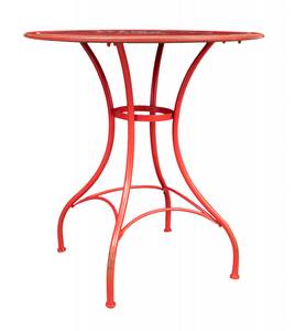 Table Bistro de Paris Rouge - Métal - 72 x 75 x 72 cm