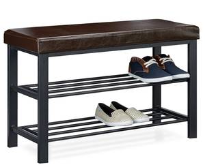 Banc de rangement à chaussures Anthracite - Marron foncé