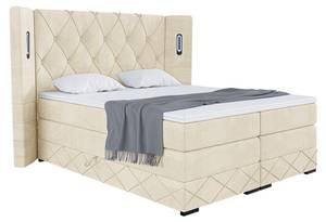 Boxspringbett Manuel Beige - Breite: 166 cm - H3