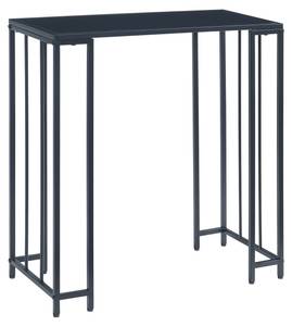 Set 2 de tables consoles gigognes Ørsta Noir - Bois manufacturé - Métal - 100 x 80 x 30 cm