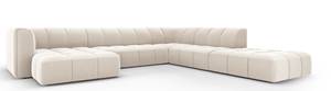 modulares U-Formsofa SERENA 7 Sitzplätze Hochglanz Beige