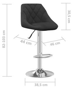 Tabouret de bar 3014267 Noir - Métal - Textile - 44 x 103 x 46 cm