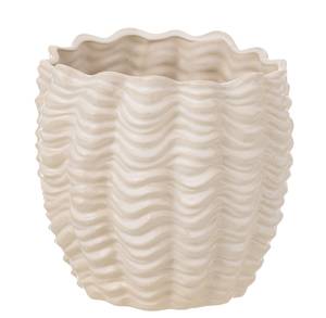 Cache pot en céramique coquillage beige Beige - Keramik - Ton - 21 x 21 x 21 cm