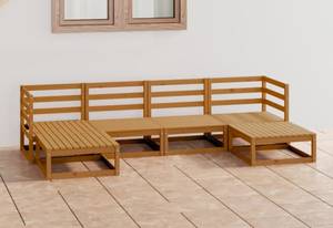 Garten-Lounge-Set (6-teilig) 3009734-1 Braun - Massivholz - Holzart/Dekor - 70 x 30 x 70 cm