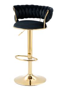 Barhocker FlowerDiana (2er Set) Schwarz - Gold