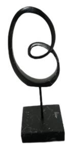 Skulptur Unendlich Schwarz Marmoroptik Schwarz - Kunststoff - Stein - 17 x 40 x 9 cm