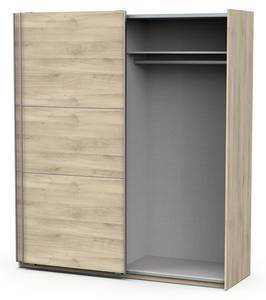 Armoire 2 portes coulissantes Marron - Bois manufacturé - 60 x 203 x 179 cm