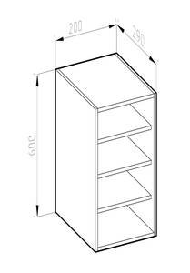 Hängeschrank R-Line 37405 Anthrazit - Breite: 20 cm