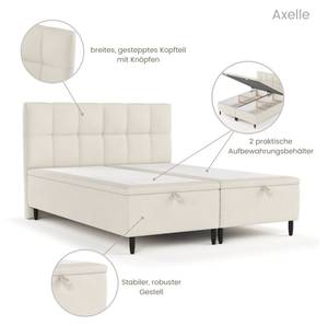 Premium Polsterbett Axelle Beige - Breite: 180 cm