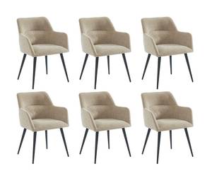 Chaise gondole HEKA Beige - Lot de 6