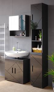 Salle de bain Irma anthracite (3 élém.) Anthracite brillant