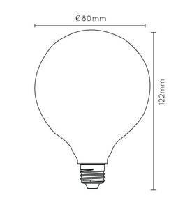 Leuchtmittel E27 Beige - Glas - 4 x 13 x 4 cm