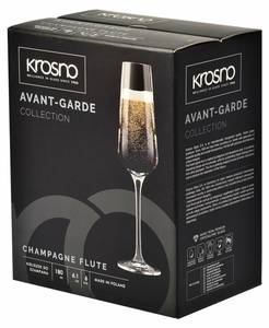Krosno Avant-Garde Verres à champagne Verre - 6 x 25 x 6 cm