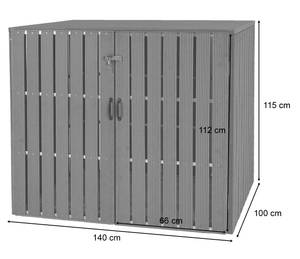 2-/4er WPC-Mülltonnenverkleidung J28 Anthrazit