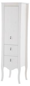 Armoire haute ELISABETH HC45 1D2D Blanc - Bois manufacturé - Matière plastique - 45 x 157 x 36 cm