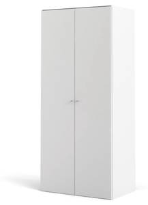 Kleiderschrank Saskia Weiß - Holz teilmassiv - 98 x 219 x 60 cm