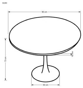 Table à manger Olmo 90 x 73 x 90 cm