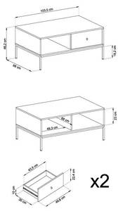 Couchtisch MONO CT103 Rot