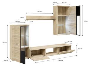 FURNIX Ensemble meubles Sarai 240 Imitation chêne de Sonoma