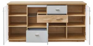 Wohnzimmer Valente 49 (3-teilig) LED Grau - Holzwerkstoff - Holzart/Dekor - 240 x 202 x 48 cm