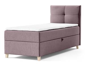 Einzelbett Boxspringbett Anter Mini Violett - Breite: 80 cm - Bettkasten rechts