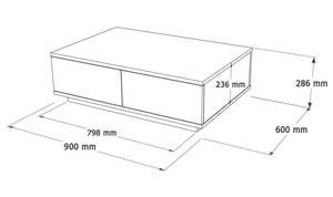 Table basse Marfik Marron - Bois manufacturé - 60 x 29 x 90 cm