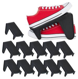 Schuhhalter 12er Set Schwarz - Kunststoff - 12 x 14 x 25 cm