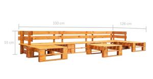 Garten-Lounge-Set (6-teilig) 297745 Braun - Holzwerkstoff - Holzart/Dekor - 300 x 55 x 126 cm