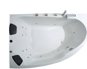 BASIC Indoor Whirlpool Guam Li. Weiß - Kunststoff - 130 x 70 x 180 cm