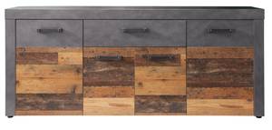 Sideboard Irina Grau - Holz teilmassiv - 178 x 76 x 40 cm