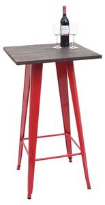 Stehtisch A73 inkl. Holz-Tischplatte Braun - Rot