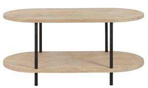 Table de salon eli 2 étages bois Beige - Bois massif - 8 x 48 x 48 cm