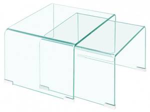 2 tables appoint gigognes verre trempé Verre - 50 x 33 x 45 cm