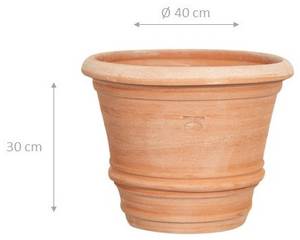 Blumenvase GARDENIA 2er-Set Rot - Keramik - Stein - 40 x 30 x 40 cm