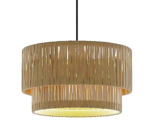 Suspension Beaumarchais Beige - Matière plastique - Rotin - 40 x 126 x 40 cm