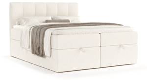 Boxspringbett Shay Creme - Breite: 140 cm - H2