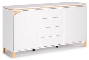 Sideboard Luisa Weiß - Holzwerkstoff - 87 x 160 x 45 cm