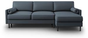 Schlaf-Ecksofa + Box SCOTT 5 Sitzplätze Blau