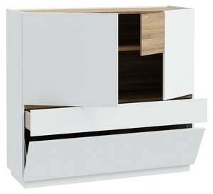 Highboard Levin 4 LED Grau - Holzwerkstoff - 120 x 112 x 41 cm