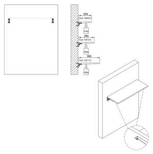 Wandbefestigungsplatten und Weiß - Metall - 8 x 8 x 40 cm