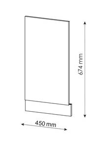 Frontblende Fame-Line 37916 Anthrazit - Weiß - Breite: 45 cm