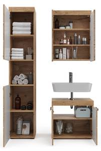 Badmöbel Set Luna 36776 Braun - Holzwerkstoff - 60 x 56 x 34 cm