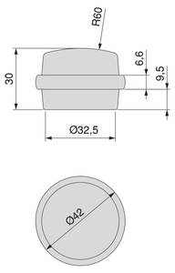 Klebetürstopper 4032520 6er-Set Kunststoff - 9 x 5 x 13 cm