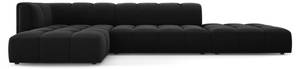 modulares Ecksofa SERENA 5 Sitzplätze Schwarz